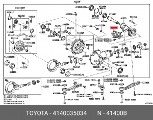 Механизм блокировки 41400-35034 41400-35034 TOYOTA