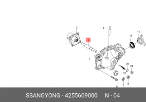 Вал привода SSANGYONG Kyron (06-),Rexton (06-) (D27,E32) колеса переднего промеж 4255609000 SSANG YONG