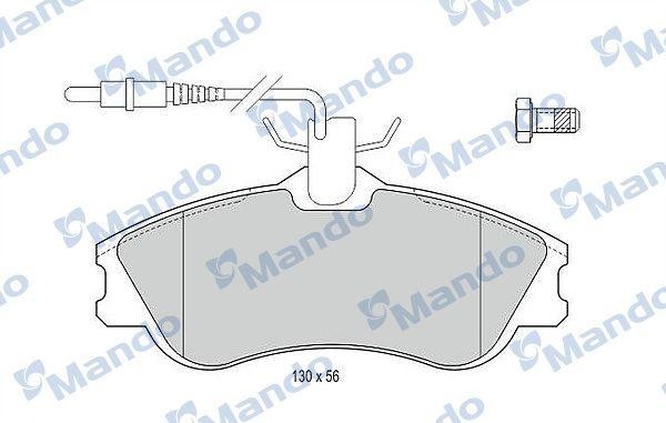 Колодки тормозные PEUGEOT Partner (96-) CITROEN Berlingo передние (4шт.) MANDO MBF015118 MANDO
