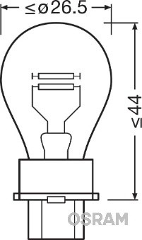 P27/7W 12V (3157) W2,5X16Q W2.5x16q 3157 OSRAM