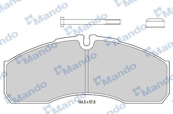 Колодки тормозные NISSAN Cabstar (06-) передние (с датчиком) (4шт.) MANDO MBF015966 MANDO