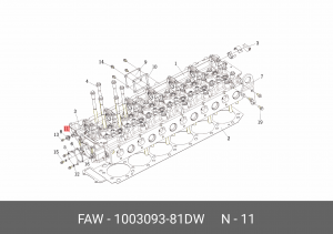 Кольцо уплотнительное FAW J6,J7 16,9?1,83 OE 100309381DW FAW