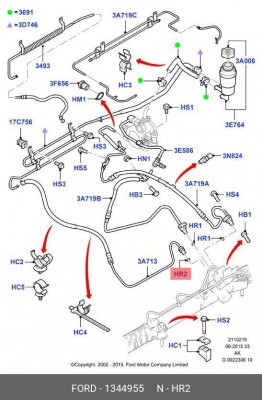 Кольцо уплотнительное FORD Focus,Mondeo деталей автомобиля OE 1 344 955 FORD
