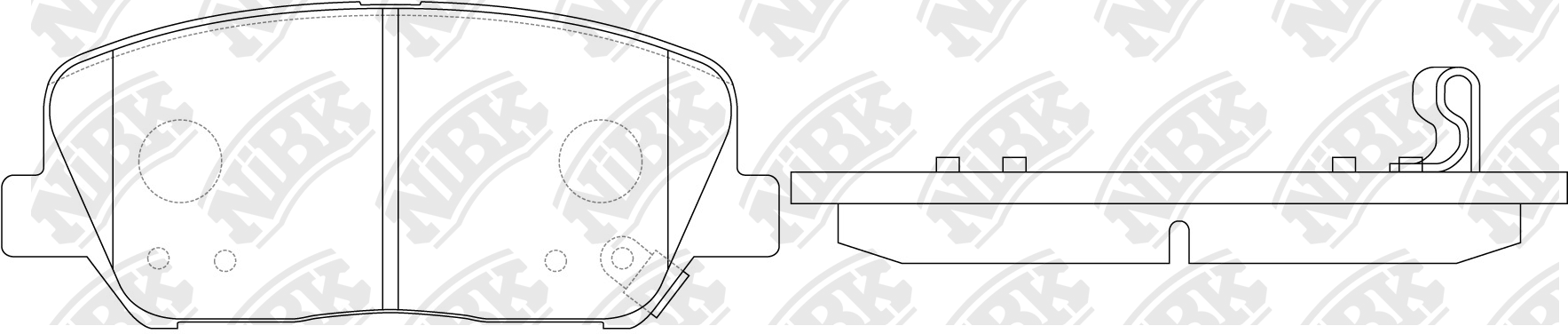 Колодки тормозные дисковые HYUNDAI i30/ELANTRA 11-/CEED R16 12-  PN11001 PN11001 NIBK