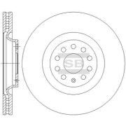 Диск тормозной VW Golf (12-) AUDI A3 (12-) SKODA Octavia (12-) передний вентилир SD5701 SANGSIN