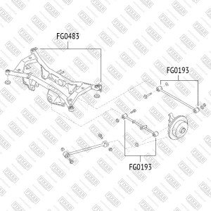 FG0193 Сайлентблок заднего поперечного рычага FG0193 FIXAR