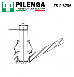 Опора шаровая рычага подвески нижнего, правая FORD Focus III, C-Max TS-P3736 TS-P 3736 PILENGA