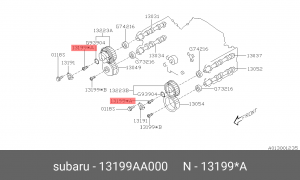 болт шкива!\ Subaru Legacy 2.0i/2.5i 03-14/Exiga 2.0i 09-13/Wrx 2.5i 13> 13199AA000 SUBARU