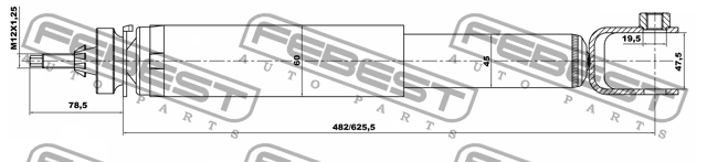 Амортизатор задний FORD EXPLORER 2011- 21110-005R 21110-005R FEBEST