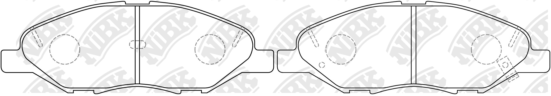 Колодки тормозные NISSAN Cube (02-08),March (02-10) передние (4шт.) NIBK PN2452 NIBK