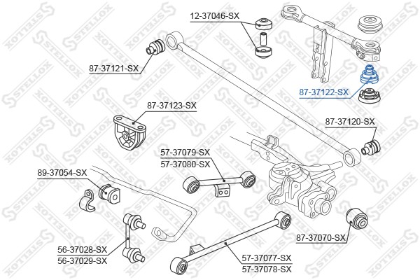 сайлентблок зад. редуктора зад.!\ Honda HR-V GH1/GH2 4WD 99> 87-37122-SX STELLOX