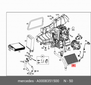 Фильтр салонный  A 000 835 15 00 MERCEDES-BENZ A000 835 15 00 A 000 835 15 00 MERCEDES BENZ