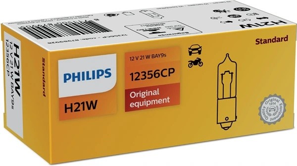 Лампа 12V H21W BAY9s PHILIPS 12356CP PHILIPS