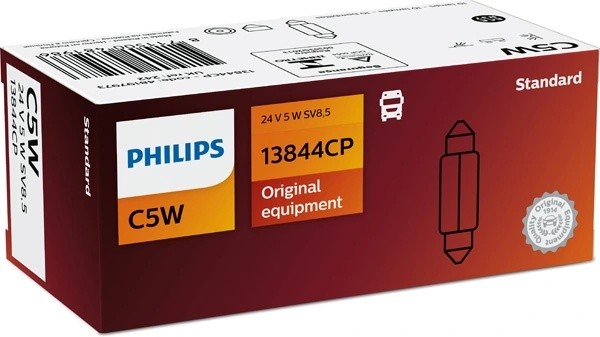 Лампа 24V C5W SV8.5-8 PHILIPS 13844CP PHILIPS