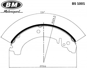 Колодки тормозные барабанные BS1001 BS1001 BM MOTORSPORT