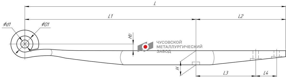 Рессора прямая ол 1004801BW-12.92.0 1004801BW12920 OMK AUTO