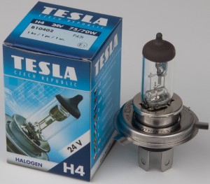 лампа! H4, 24V, 75/70W, P43t галогенная\ B10402 TESLA