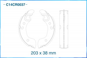 Тормозные колодки задние барабанные C14CR0037 C14CR0037 CWORKS