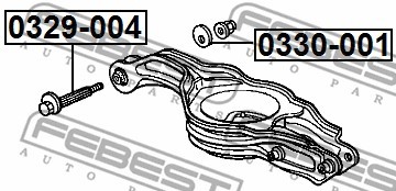 Болт с эксцентриком HONDA ODYSSEY F.D/T.H RA1 1995-1998 [JP] 0329-004 0329-004 FEBEST