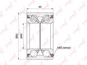 Подшипник ступицы PEUGEOT 3008,407 CITROEN C5 (08-) передней LYNX WB-1219 LYNXAUTO