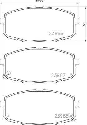 колодки дисковые передние!\ Hyundai i30 07>, KIA Ceed 07>/Carens 02> NP6023 NISSHINBO