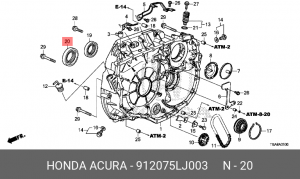 САЛЬНИК 50X76X6.5 HONDA 912075LJ003 912075LJ003 HONDA