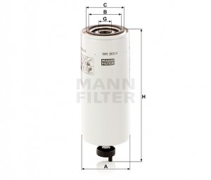 Фильтр топливный WK965/4x Mann-Filter WK 965-4 X MANN FILTER