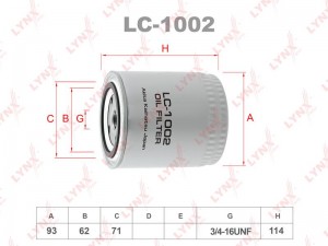 Фильтр масляный подходит для AUDI 80 2.6-2.8 94/A4 2.4-2.8 97-00/2.4-3.0 00-04/A LC-1002 LYNXAUTO