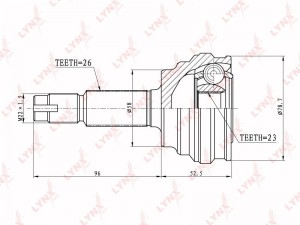 ШРУС наружный подходит для TOYOTA Corolla 1.4-1.6 00 CO-7515 CO-7515 LYNXAUTO