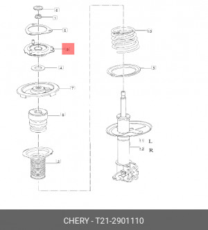 ОПОРА АМОРТИЗАТОРА T212901110 T212901110 CHERY