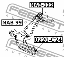 Опора шаровая 0220-C24 0220-C24 FEBEST
