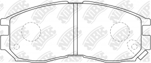 Колодки тормозные MITSUBISHI Galant,Lancer (88-00) передние (4шт.) NIBK PN3271 NIBK