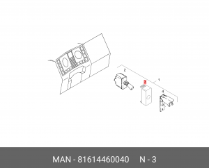 DX2 Выключатель 'экстренное отключение массы' - держатель 81614460040 MAN