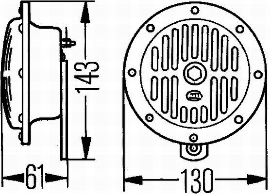 звуковой сигнал! универсальный 3CB004811-042 HELLA