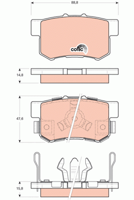 HONDA ACCORD/ CR-V GDB3438 TRW