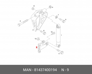 Подшипник амортизатора 81437400194 MAN
