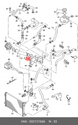 AUDI A2 [8Z0]/VW GOLF III/VENTO 36,5*3,5 032 121 666 VAG