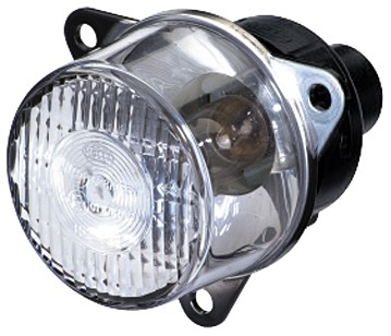 фонарь габаритный !R5W бел. круглый d=55 \Omn MB Actros/Atego, MAN 2PF008221-017 HELLA