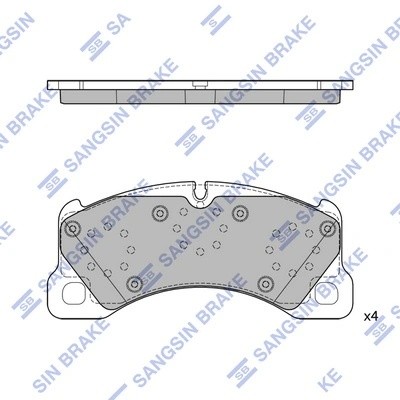 Колодки тормозные передние SP4407 SP4407 SP4407 SANGSIN