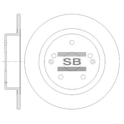 Диск тормозной GEELY Coolray SX11 (20-) задний (1шт.) SANGSIN SD8465 SANGSIN