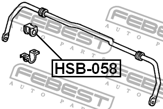 Втулка стабилизатора задняя HONDA CR-V RD1/RD2 1997-2001 (13мм) HSB-058 HSB-058 FEBEST