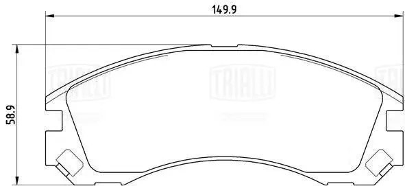 Колодки тормозные дисковые передние керамические PRO PF1105CR TRIALLI