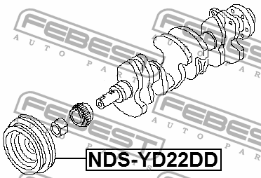 Шкив коленвала NISSAN X-TRAIL T30 NDS-YD22DD NDS-YD22DD FEBEST