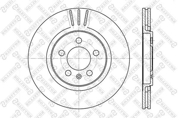 диск тормозной передний!\ VW Golf/Passat/Vento 2.0/2.8/2.9 92> 6020-4735V-SX STELLOX