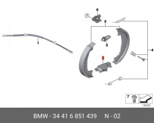 BMW E87/ E46/ E90/ X3 E83 34 41 6 851 439 BMW
