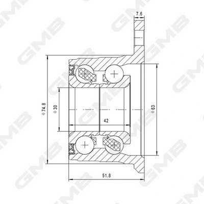 Ступица GH21390T GH21390T GMB