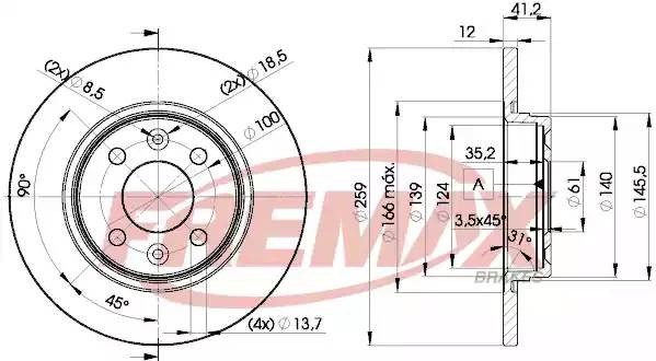 диск тормозной!\ Renault Logan 1.4/1.6 04> F BD4707 FREMAX
