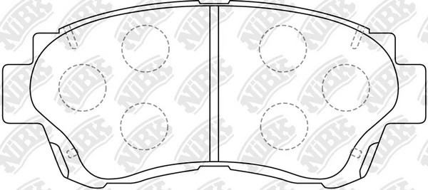 Колодки тормозные дисковые TOYOTA VEROSSA 2000-2003 PN1228 PN1228 NIBK