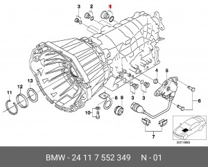 Пробка BMW 3 (E46) картера двигателя OE 24117552349 BMW