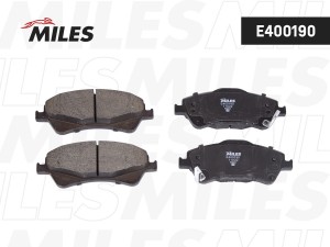 Колодки тормозные передние (Смесь Low-Metallic) TOYOTA AURIS 2.0D/2.2D 07-/AVENS E400190 MILES